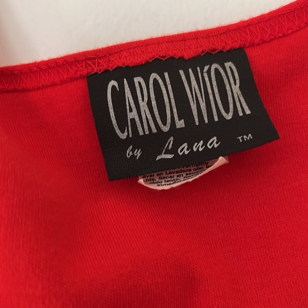 Carol Wior swim cover up size Large in red - Picture 2 of 7